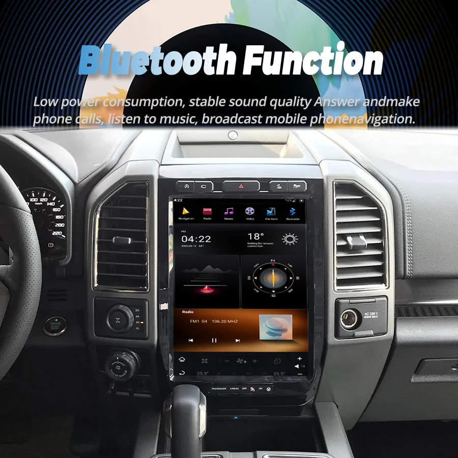16.8" Car Radio Android Vertical Big Screen For Ford F-150 F150 2015 2020 Multim