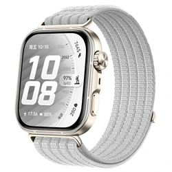 Premium Breathable Nylon Sport Loop Strap for Smartwatch Fitness Tracking (Advanced gray)