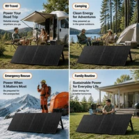 Panneau solaire portable CHUBAN 400W, kit de panneaux solaires pliables, étanche, chargeur solaire de secours pour station d'alimentation, camping solaire 7