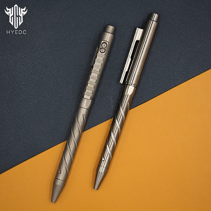 

High Quality Tactical Pen Personal Defense Weapon Titanium Alloy Survival Glass Breaker Office Signature Gift Ballpoint Pen EDC