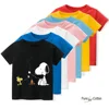 Vitality small fresh top Pure cotton fabric Snoopy cartoon comfortable soft children's top shirt pattern all match and fashion c 3