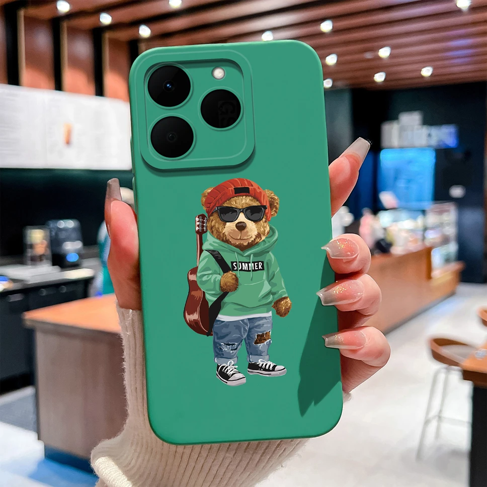 Stylish Shockproof Liquid Silicone Phone Case with Unique Patterns