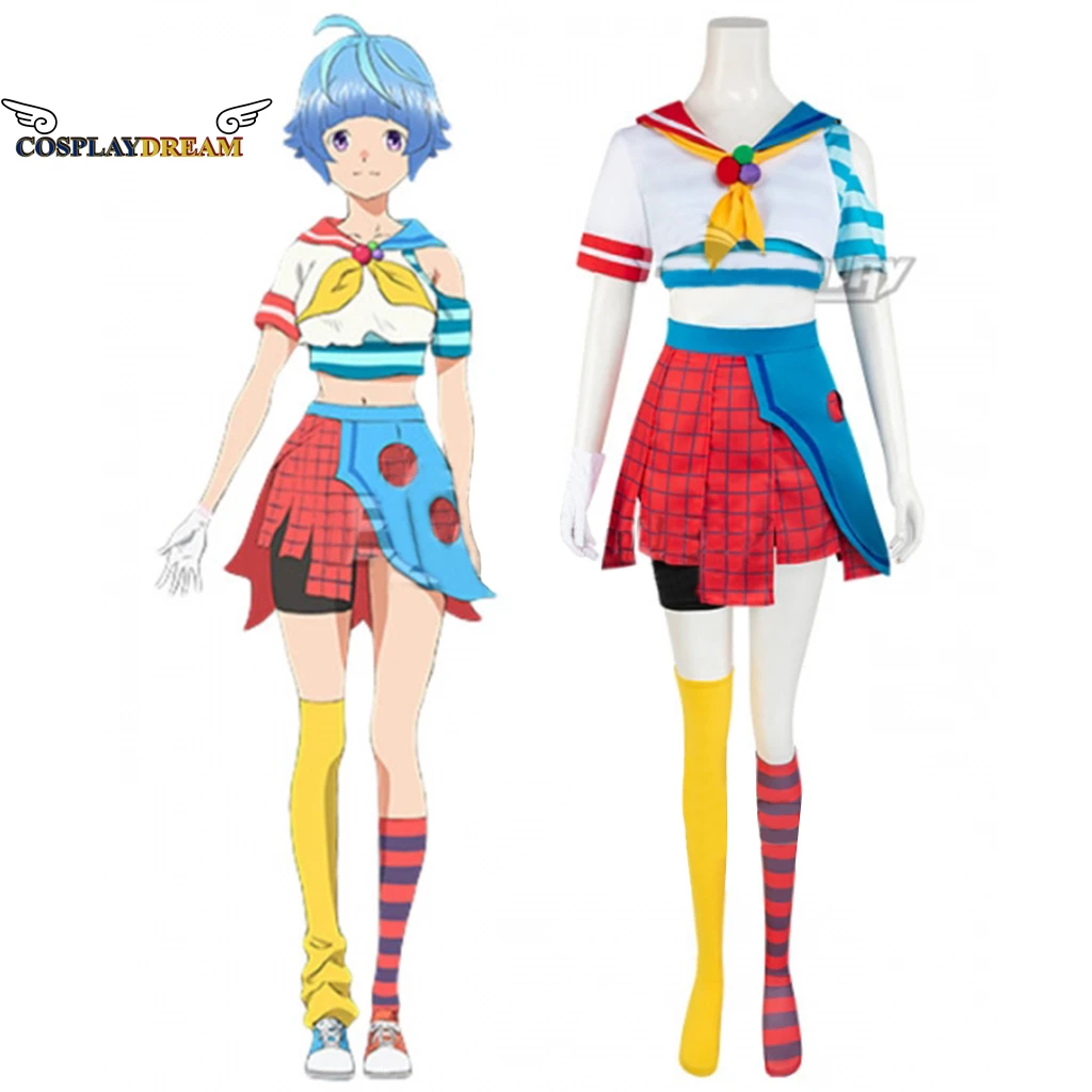 

2022 Movie Bubble Cosplay Uta Cosplay Costume Women Girls Uniform Suit Top Mini Skirt Outfit with Stockings Uta Cosplay Full Set