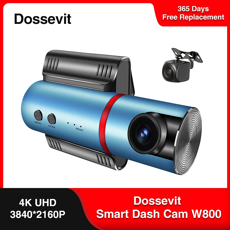 Dossevit Car Dash Cam 2160P HD Night Vision Mini Wifi Car DVR Android 4K Dual Camera 24H Parking Monitor Recorder Dash Board rearview mirror camera