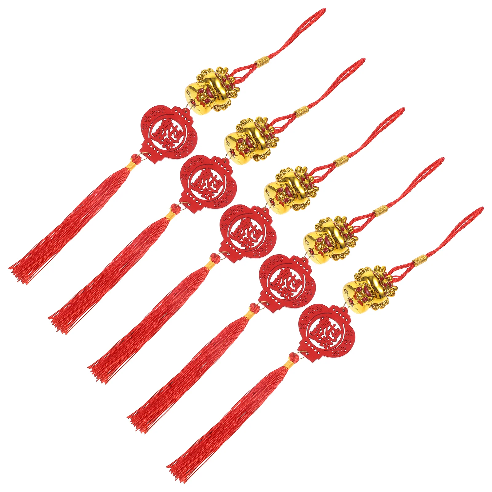 

Chinese Ingots Hanging Tassel Zodiac Dragon Hanging Tassel 2024 Lucky Fu Pendant Chinese New Year Hanging Ornament Home