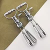 Stainless Steel Hand Cranked Double Spiral Egg Beater Cream Whisk Flour Mixer Milk Frother Kitchen Home Goods Egg Tools