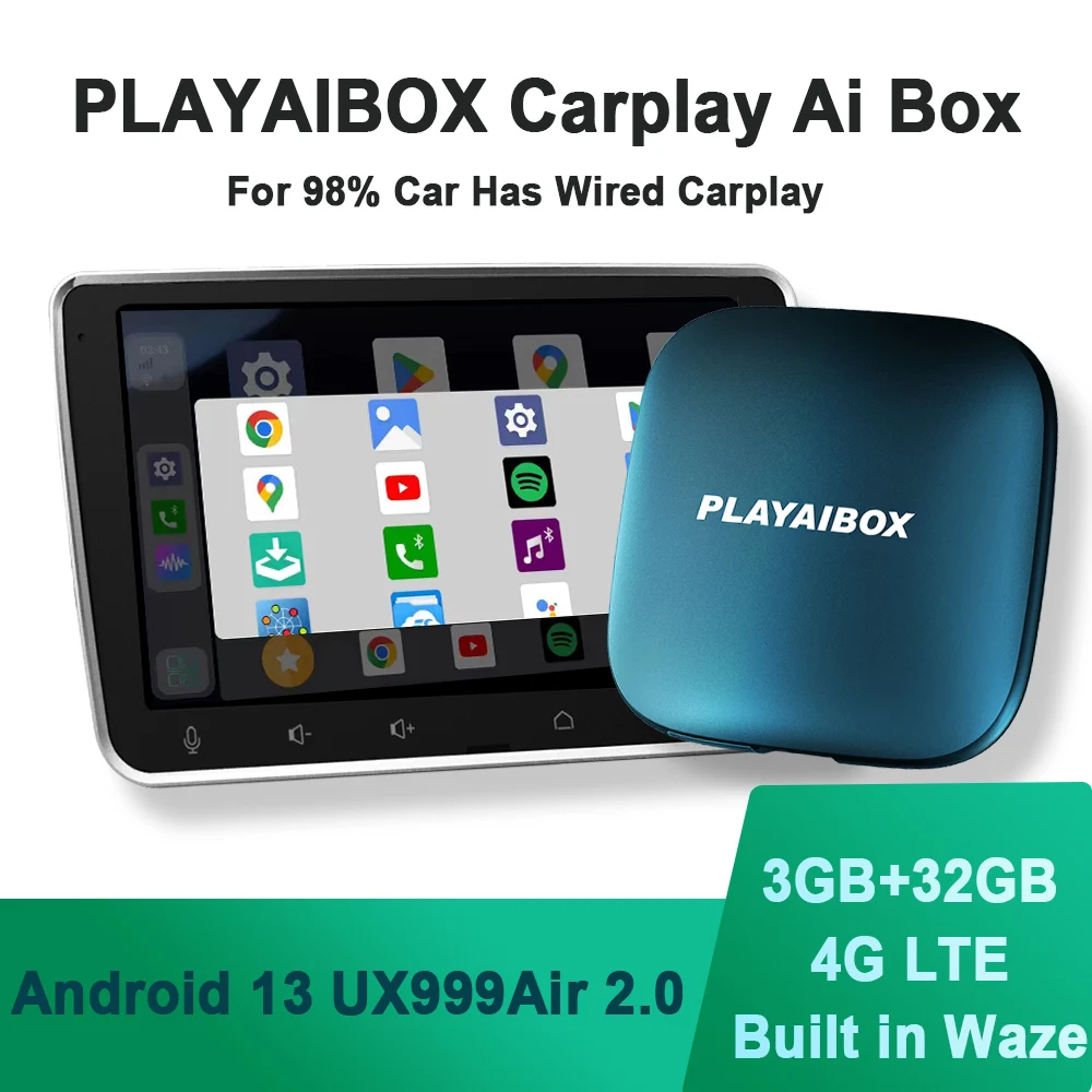 Carplay Ai Box 12 System Netflix Iptv Wireless Android Auto 3g