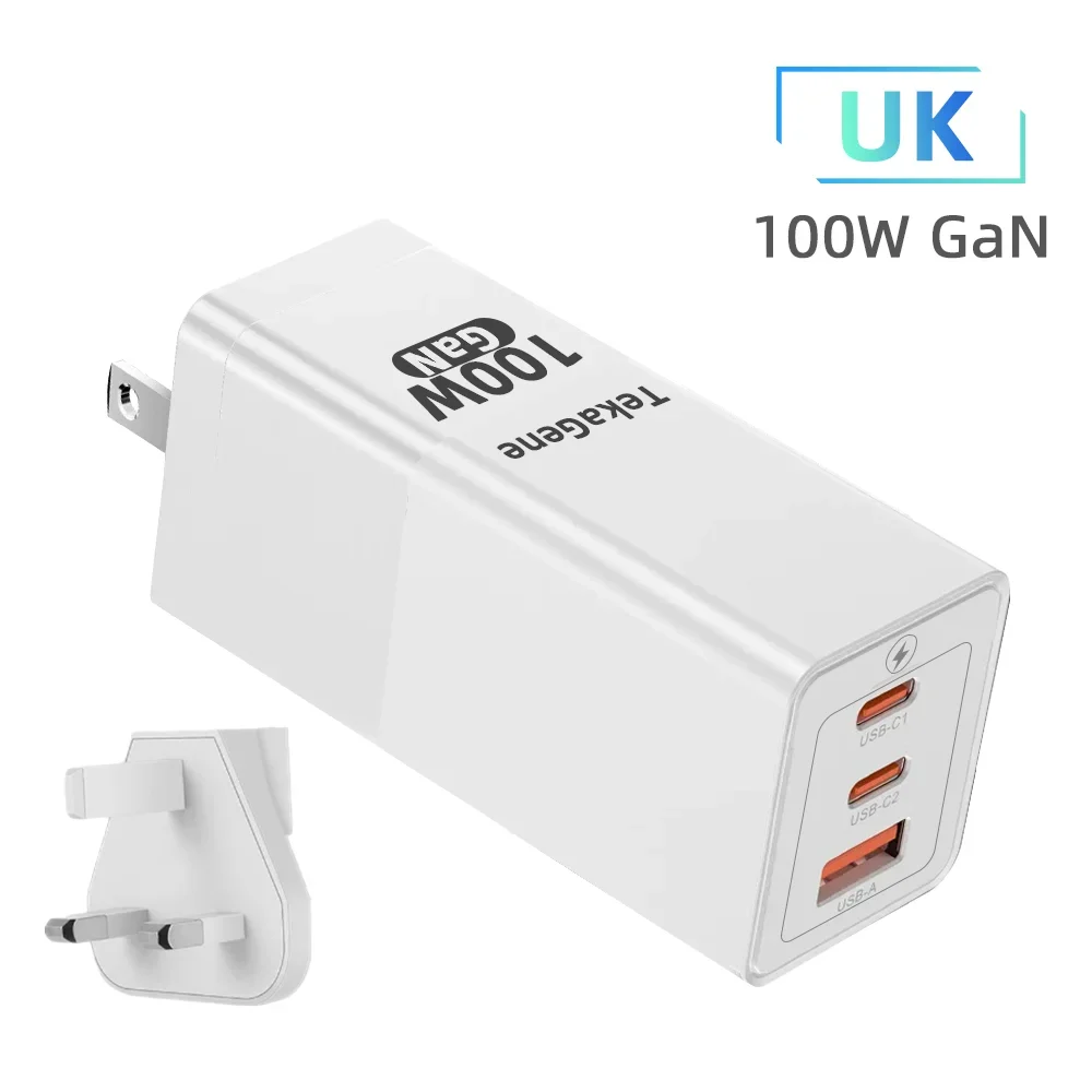Powerful 100W GaN USB-C Fast Charger with Quick Charge Technology