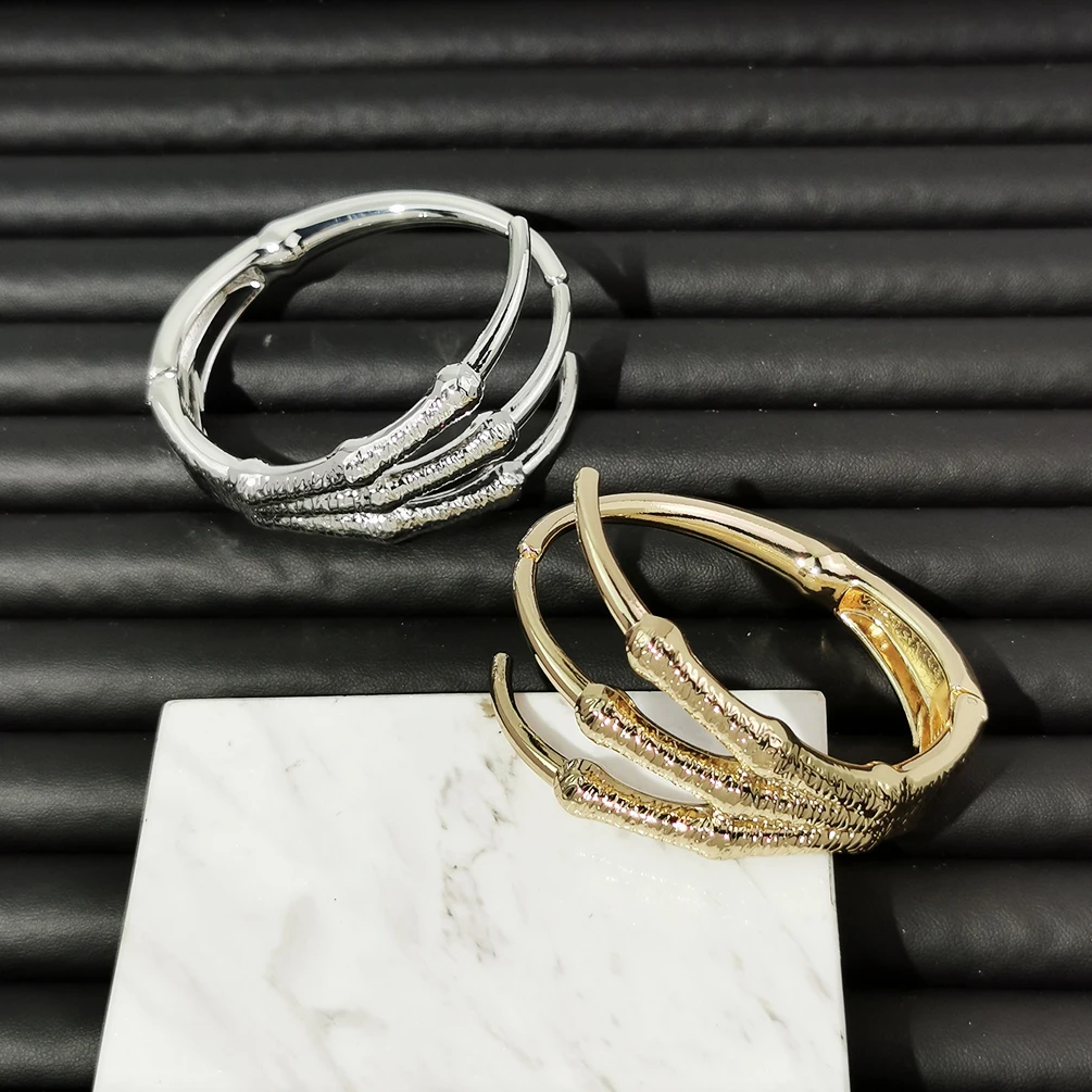 Vintage Dragon Claw Big Cuff Bracelet & Bangle Women Punk Alloy Bracelets Statement Jewelry Unique Party Accessories KDLUN 5