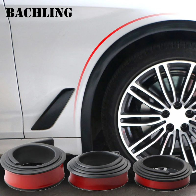 1.5M Universal Auto Fender Car Wheel Arches Wing Expander Arch Eyebrow Anti-collision Strips Mudguard Protector Cover Decoration