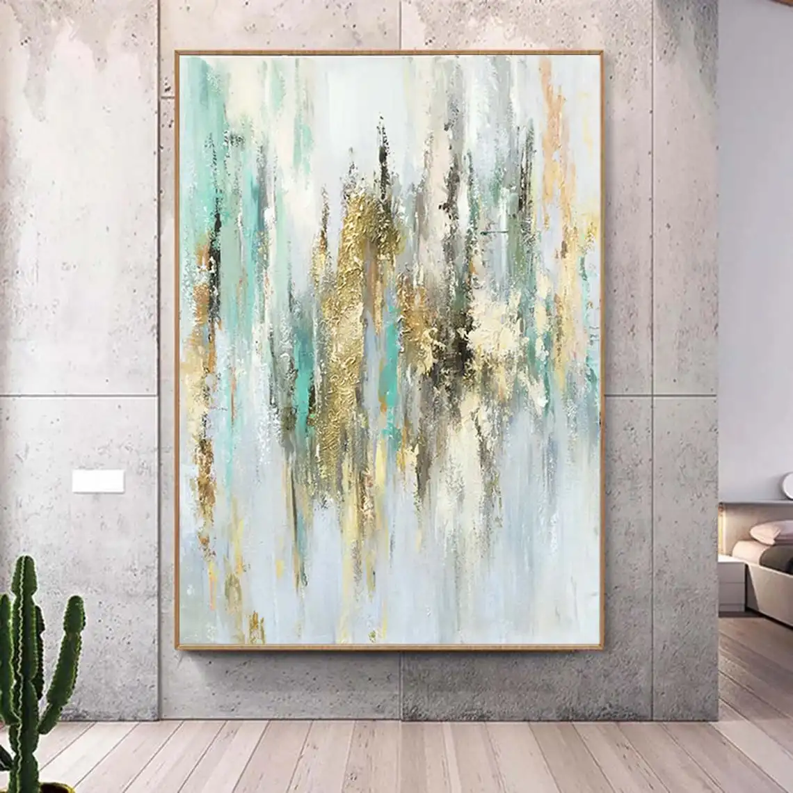 Large Palette Knife 3D Pattern Painting Abstract Art Handmade Texture Painting On Canvas Wall Art Modern Picture For Living Room