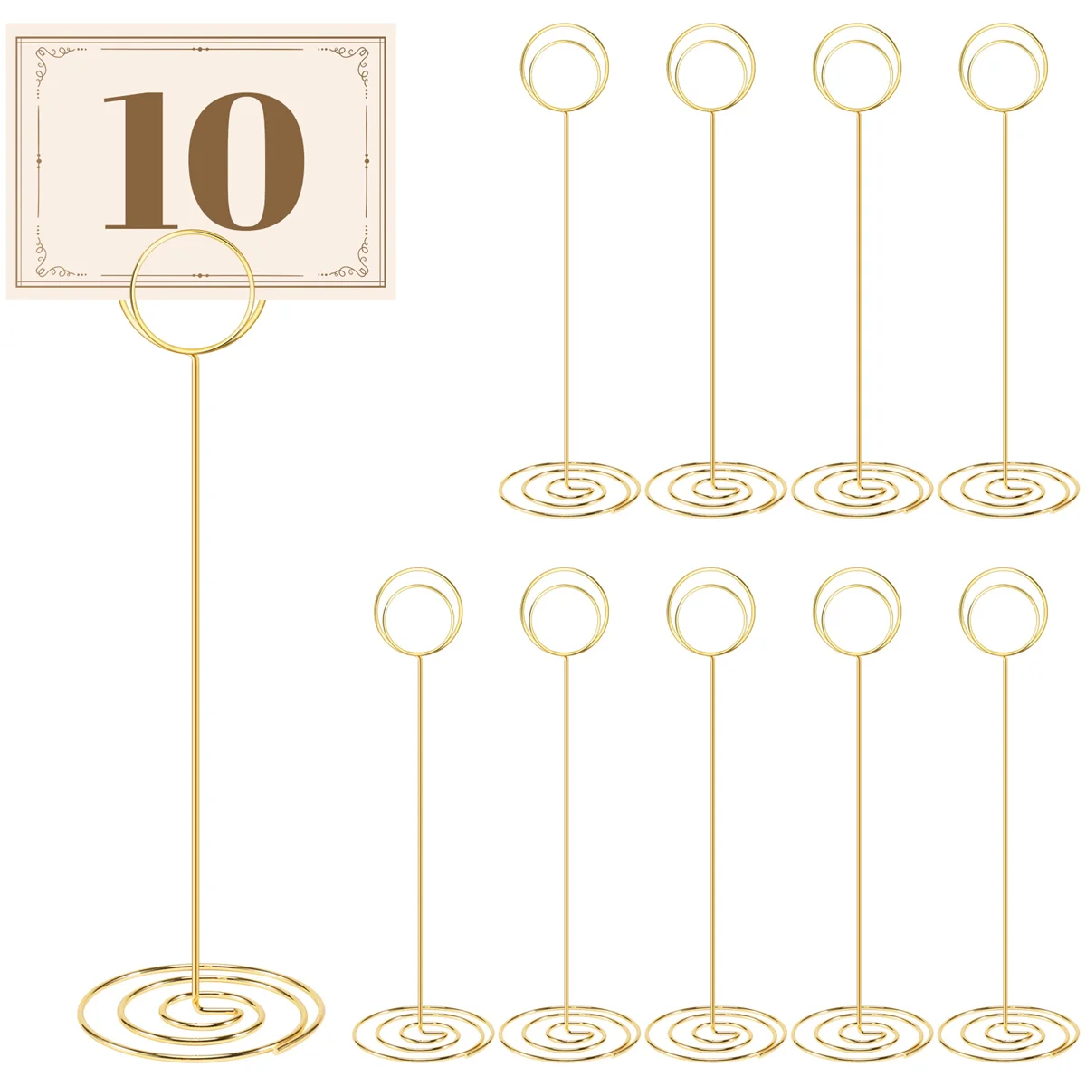 10Pcs Table Number Holders 8.75 Inch Place Card Holder Tall Table Number Stands for Wedding Party Graduation Reception place card holders
