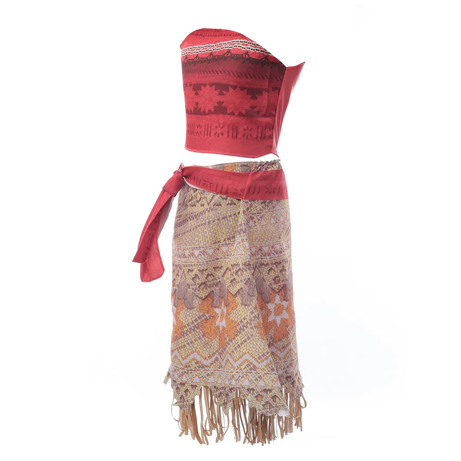 thumbnail image 5 of Disney-vestido de Moana para niñas, disfraz de princesa Vaiana con Collar, conjunto de pollitos de cerdo y mascota para fiesta de cumpleaños, 5 of 5
