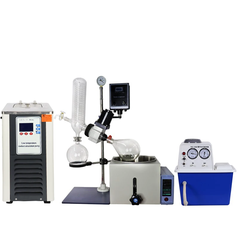 ZOIBKD Laboratory Equipment RE-201D Rotary Evaporator Equipped with Vacuum Pump and Cryopump
