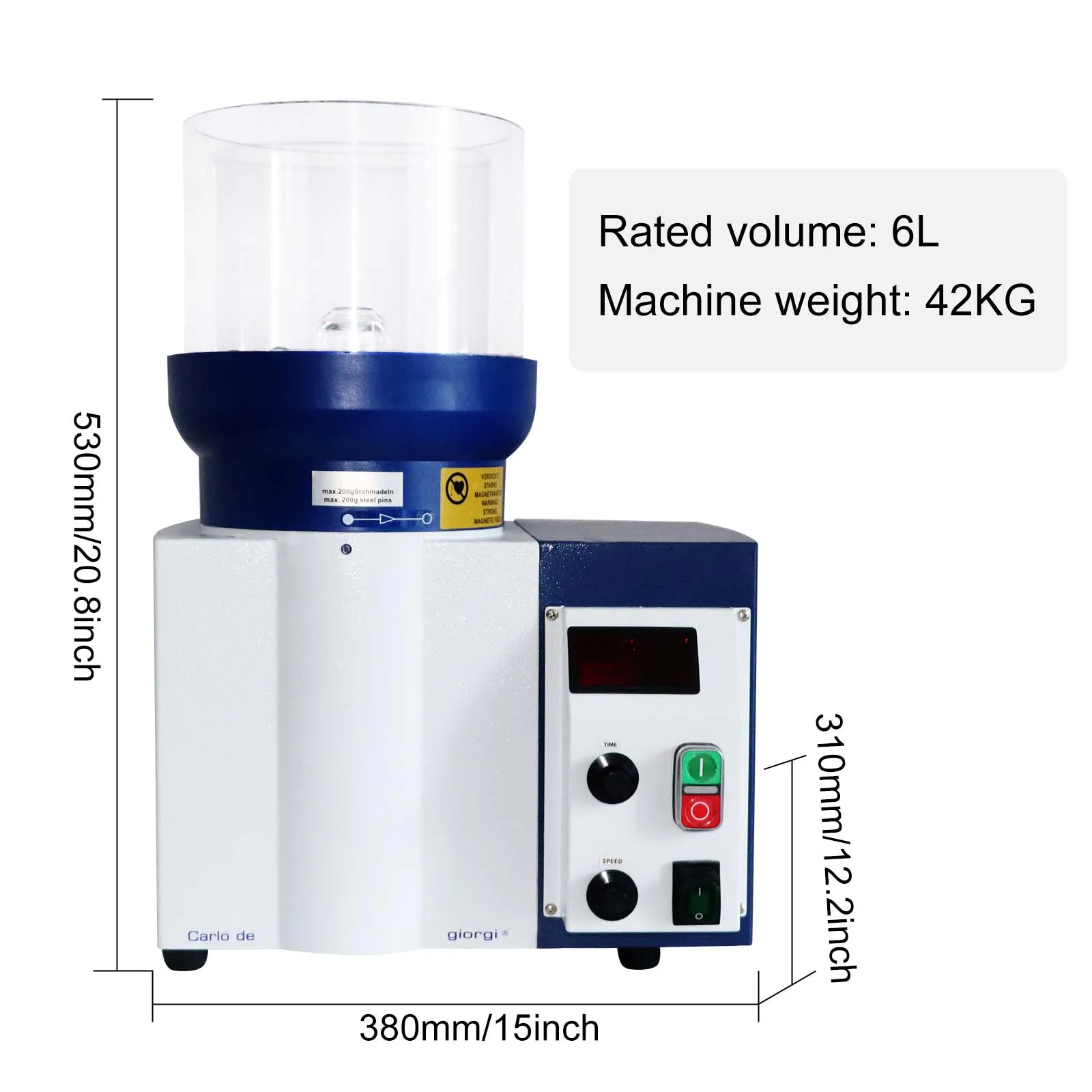 3 In 1 Multi-Function Benchtop Wet & Dry Polisher Rotary Magnetic Vibratory  Tumbler Jewelry Polishing Machine