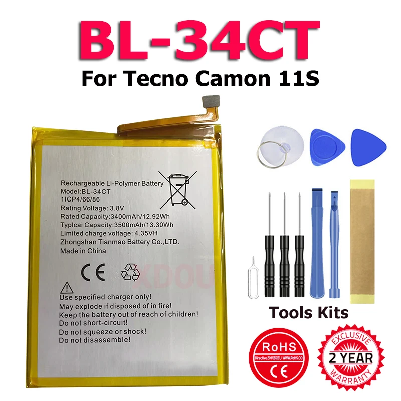 New BL-36BT BL-34CT BL-39LT BL-29BT Battery For Tecno Camon Spark