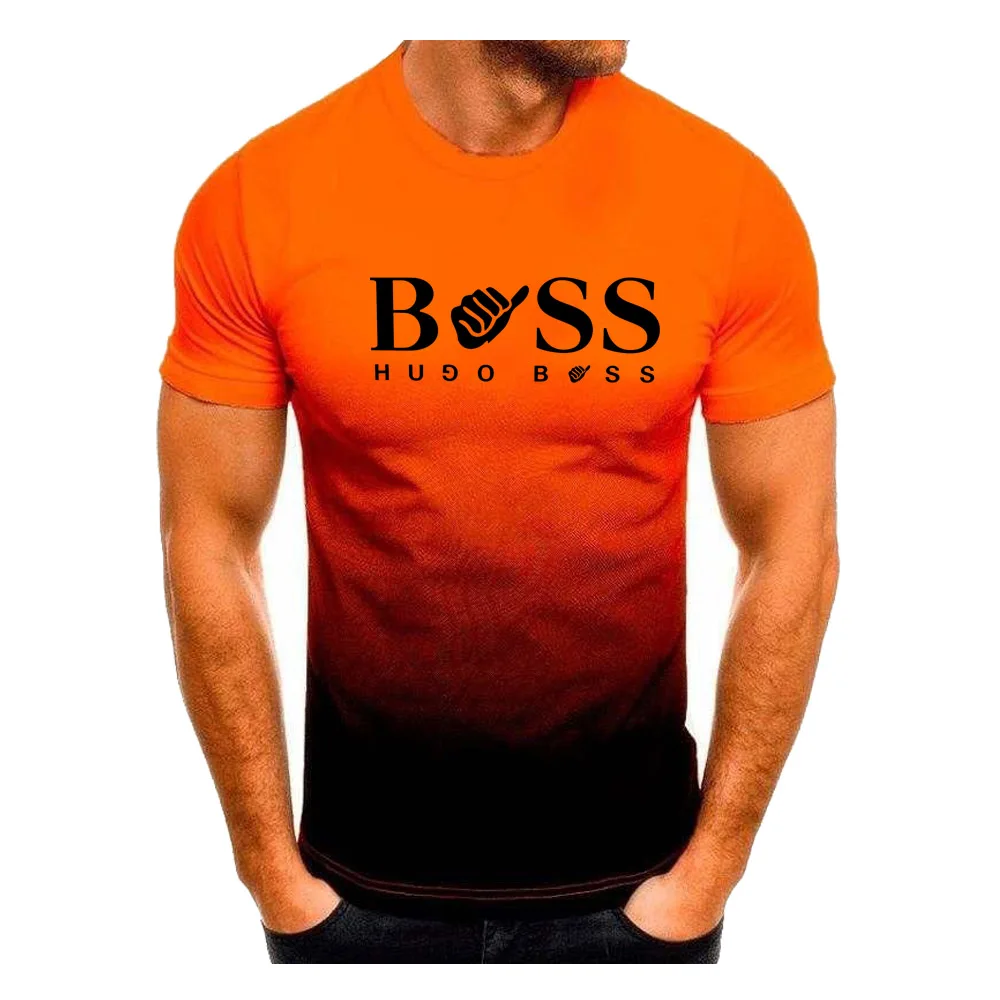 

Men's T-shirt Loose Short Sleeve O-Neck Fashion Top 3D Printing Gradient Series Youth Leisure Harajuku Plus Size T-shirt Fashion