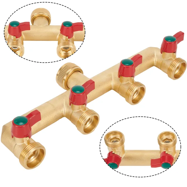 Adattatore Universale Per Rubinetto Uni-Fine - Ottone, 3/4", 4 Pezzi, Anti-Peridta