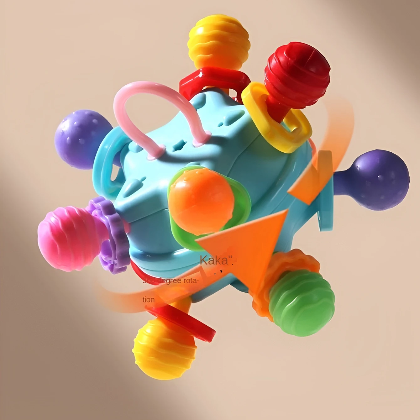 Star Grip Ball Rattle Tooth Glue Toy Can Rotate Pronunciation ball rattle toy