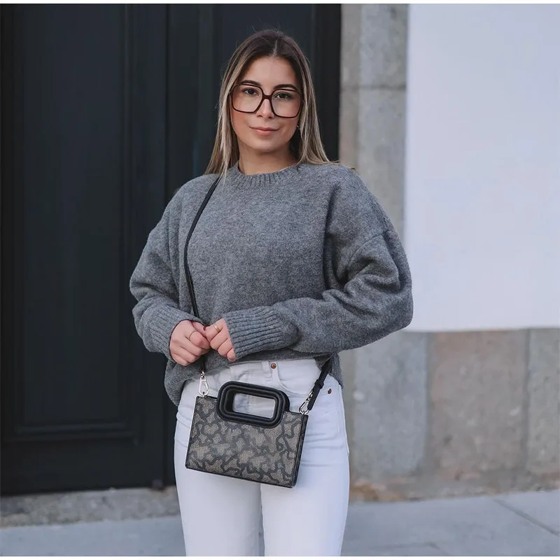 Casual Knitted O-neck Sweaters Women Retro Loose Solid Pullover Sweater Female Autumn Chic Elegant Street All-matching Tops