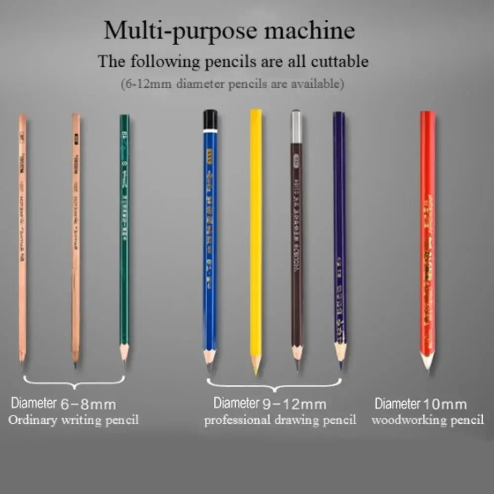 전기 연필깎이 듀얼홀 자동 효율적인 면도기 학생 사무실 학교 용품 필기 도구