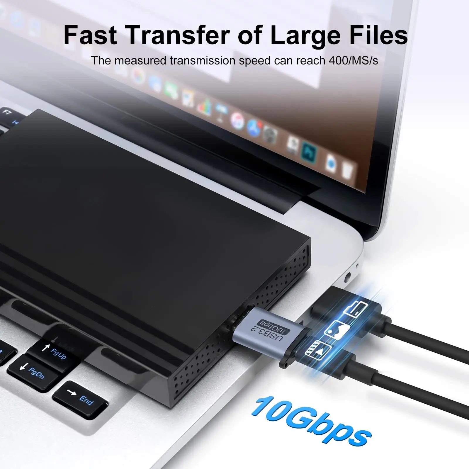 USB C to 마이크로 B 어댑터 USB 3.0 10Gbps 하드 드라이브 케이블 USB C 토시바 HDD 시게이트 WD 갤럭시 S5 노트 3 HDD 등 호환