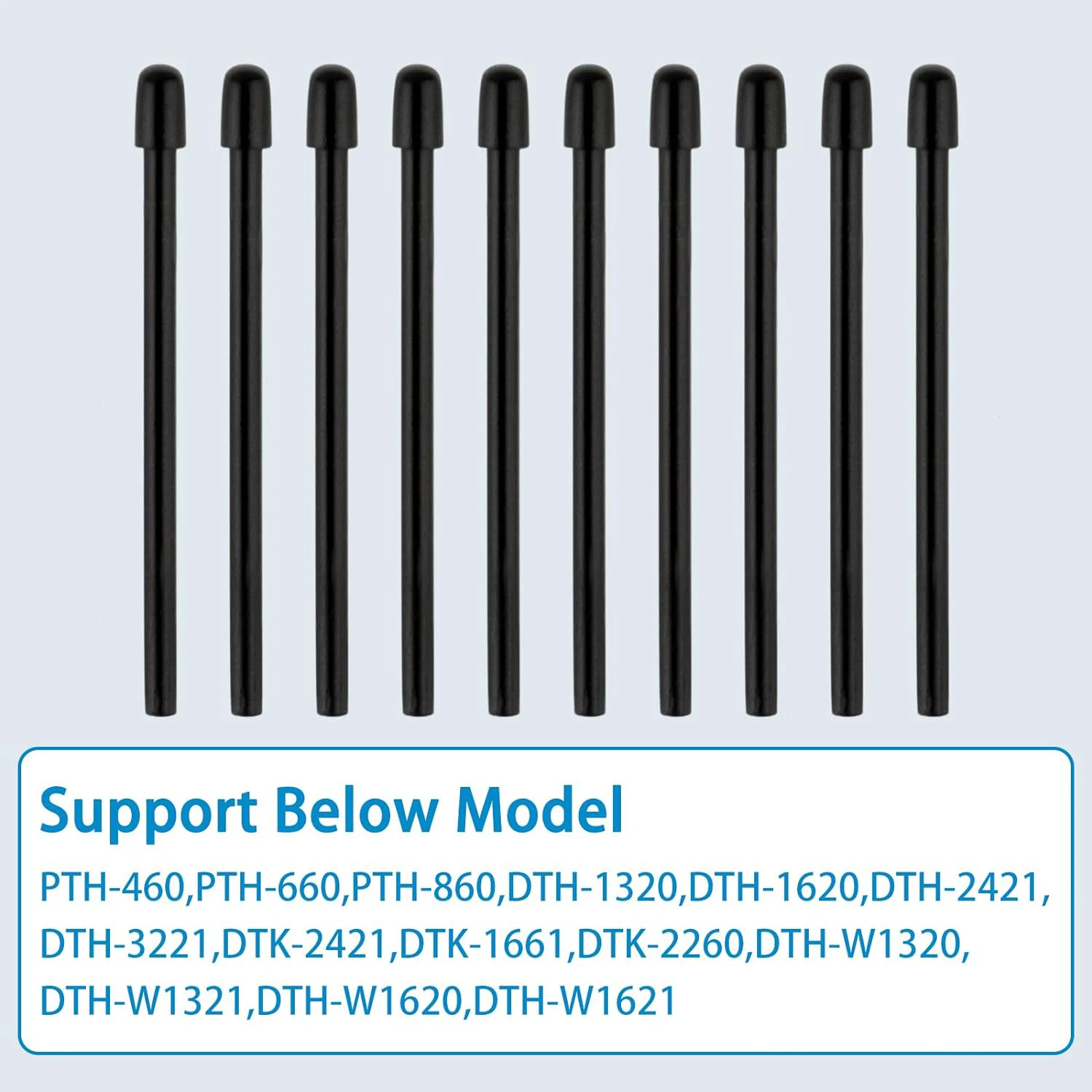 Standard Pen Nibs for WA-COM, 10 Pcs Black Replacement Refill Pen Tips for  Intuos Pro,for IMobileStudio Pro (with Removal Ring) 5