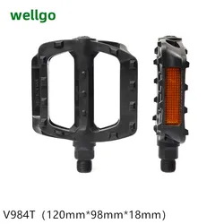 Enhanced Non - Slip Wide Nylon Bike Pedals for Mountain and Road Biking (V984T)