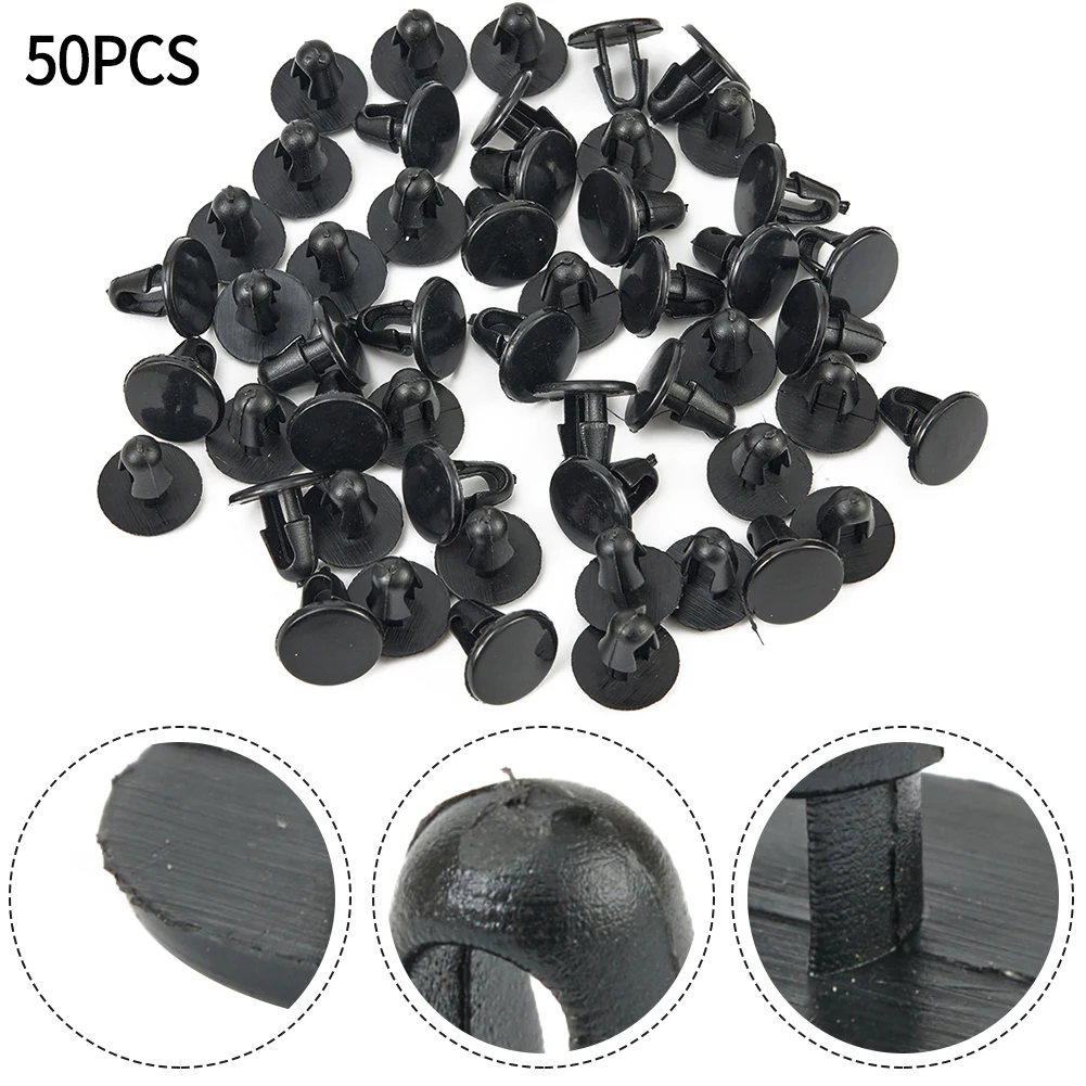 50Pcs Fastener 5mm Dia Hole Push Car Door Trim Panel Clip Retainer Plastic Fitment For Toyota Auto Fasteners Clips