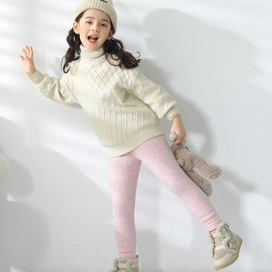 Зимние леггинсы SheeCute для девочек и мальчиков, детские базовые длинные штаны с флисовой подкладкой для малышей