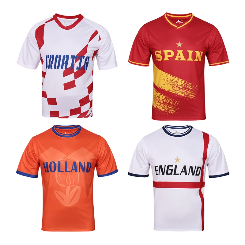 Soccer Jerseys England Spain Holland Croatia football shirt name numbers