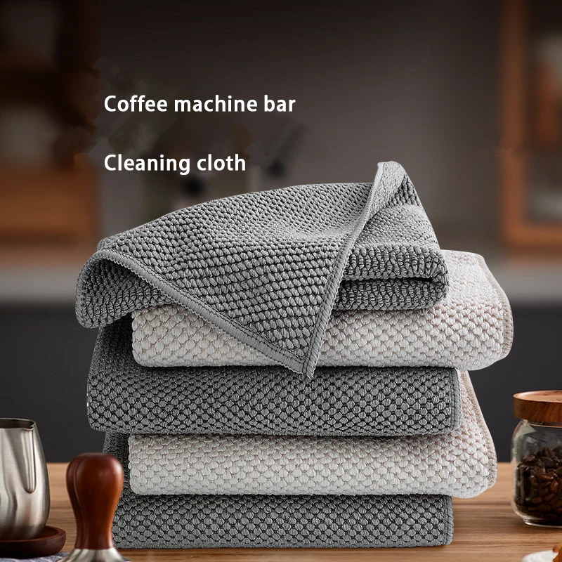 

1/3Pcs Kitchen Bar Cleaning Cloth Towel Milk Tea Shop Coffee Machine Special Rag Water Absorbing Square Towel Household Cleaner