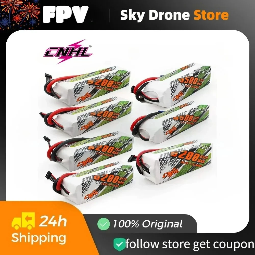 Batterie Lipo CNHL 4S 14.8V 5200-9500mAh 90C EC5/QS8 pour RC