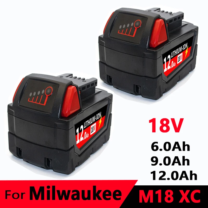 

Аккумулятор увеличенной емкости для Milwaukee 48-11-1852 M18 XC 12,0 Ач, для беспроводных электроинструментов Milwaukee 48-11-1850 48-11-1840