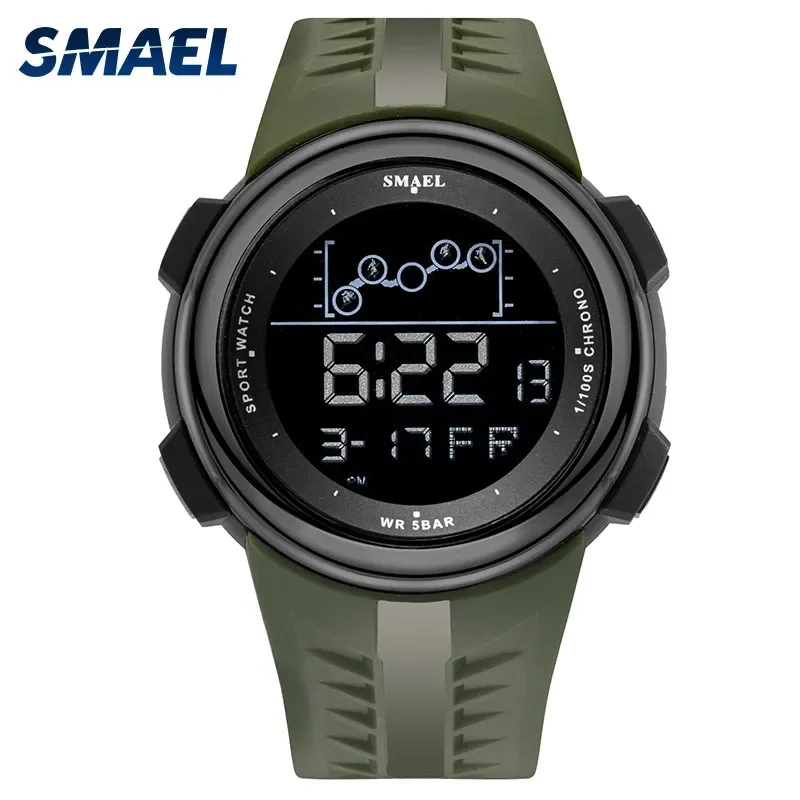 

SMAEL Digital Wrist watches men Sport LED Display Electronic Clock Male Alarm Clocks Chronograph fanshion Watch Hombre Man 1703