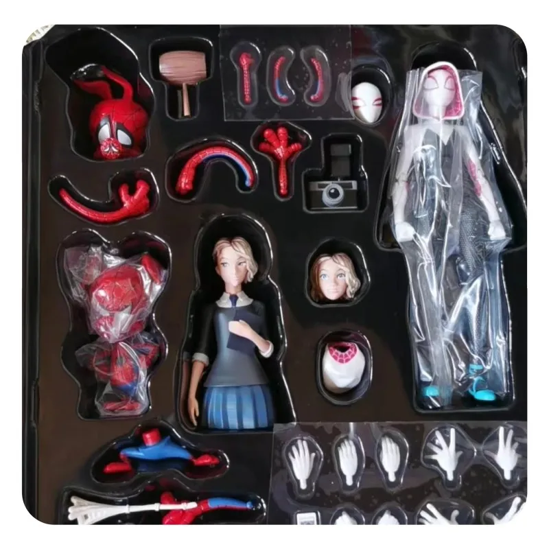 Marvel Heroes Shf Spider-Man Parallel Universe 2 Through The Universe Miles Accessori Mobili Deluxe Edition Boxed Figure