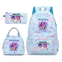 Sacs à dos KPop Demon Hunters, 3 pièces, Rumi Mira Zoey HUNTR/sacs d'école pour garçons et filles, Mochilas Kawaii de grande capacité 6