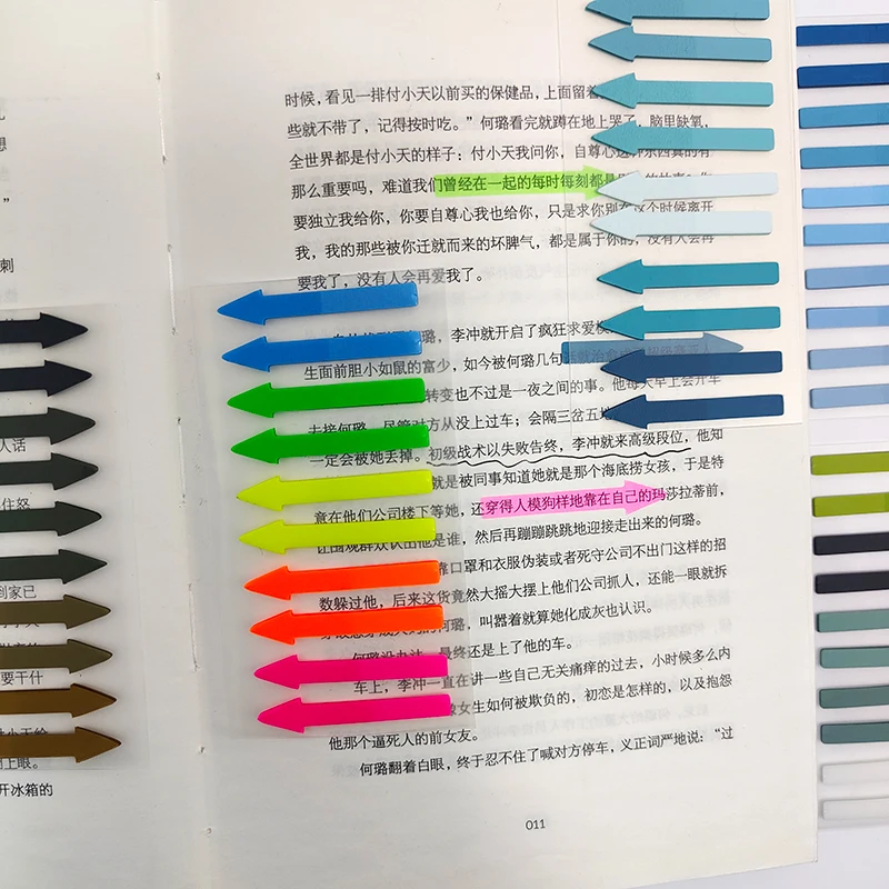 KindFuny 2400 Sheets Fluorescent Index Tabs Arrow Flags Sticky Note for Page Marker Plan Stickers Office School Stationery 5