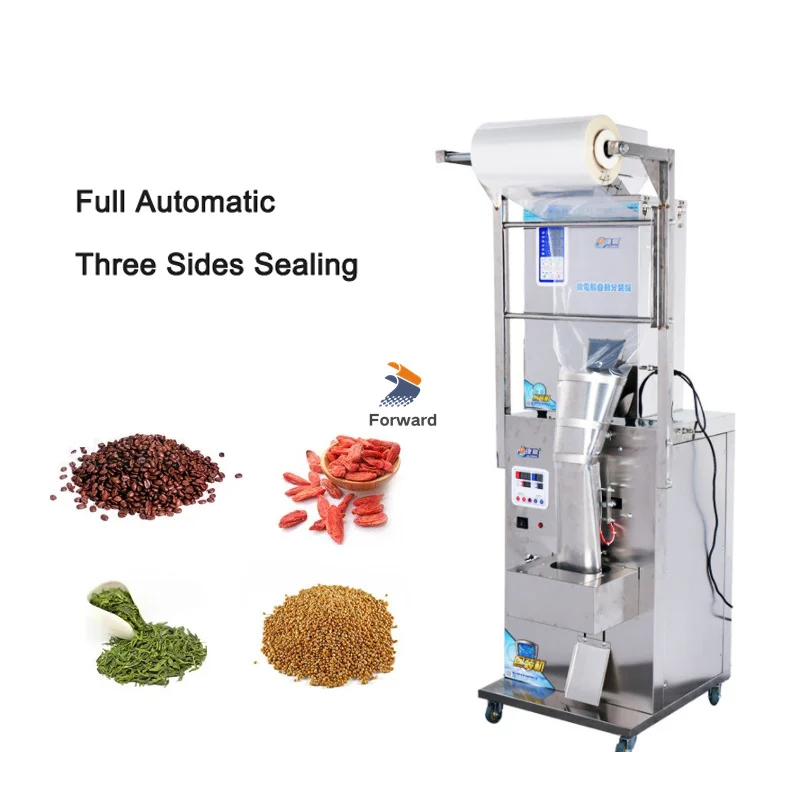 1 100g Automatic Particles Packing Machine Vertical Form Fix Quantify Fill Seal Machine Tea Bag Three Side Seal Packing Machine