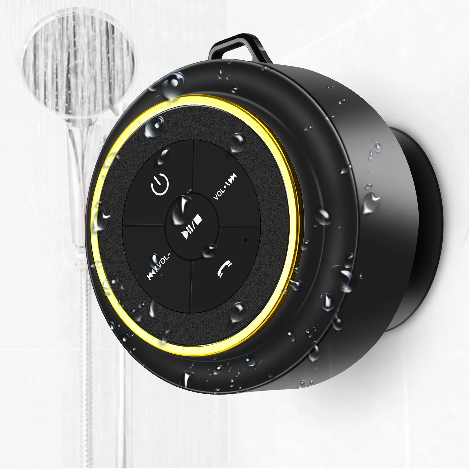 HAISSKY New Waterproof Home Shower Speakers With Adsorption Cup Stereo Wireless FM Radio Speaker For Phones Laptop Tablet