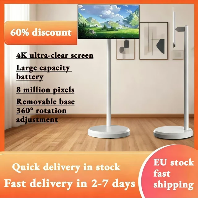Téléviseur intelligent 4K 27 pouces 2026 Android 13 avec écran tactile Incell, TV en direct pour l'extérieur avec support et batterie 6 Go + 128 Go 1