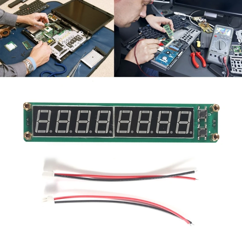 PLJ~8LED RF Frequency Counter Tester Digital Cymometer Tester 0.1MHz to 2400MHz For Signal Analysis frequency counter tester