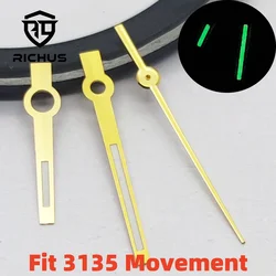 Silver Watch Hands with Green Luminous Coating - Premium Watch Accessories (Gold)