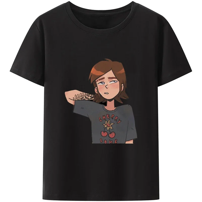 

Футболки с мультипликационным графическим рисунком The Last of Us, новинка, уличная одежда, мужская футболка с коротким рукавом, Летний стиль, Повседневная Креативная печать