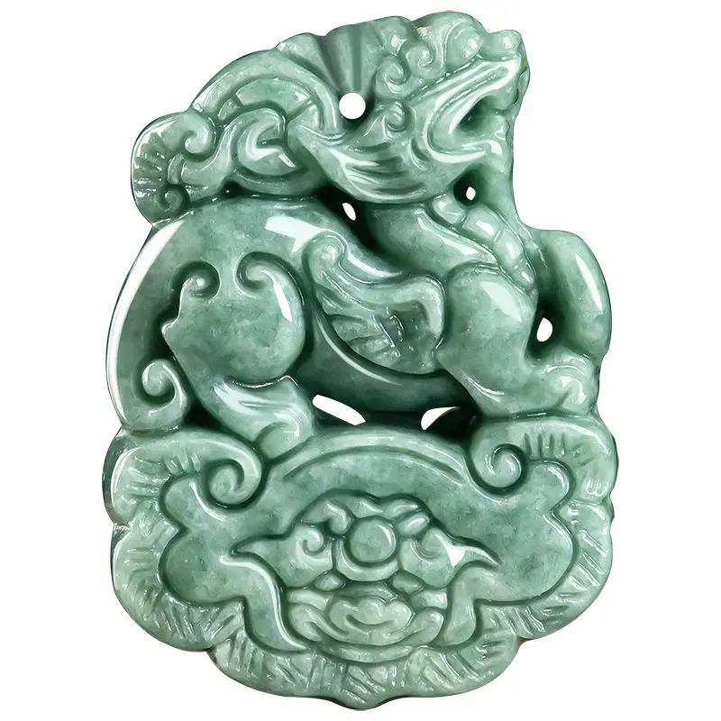 Ruyi Zhaocai Qilin 아이스 시드 펜던트 목걸이, 남녀공용
