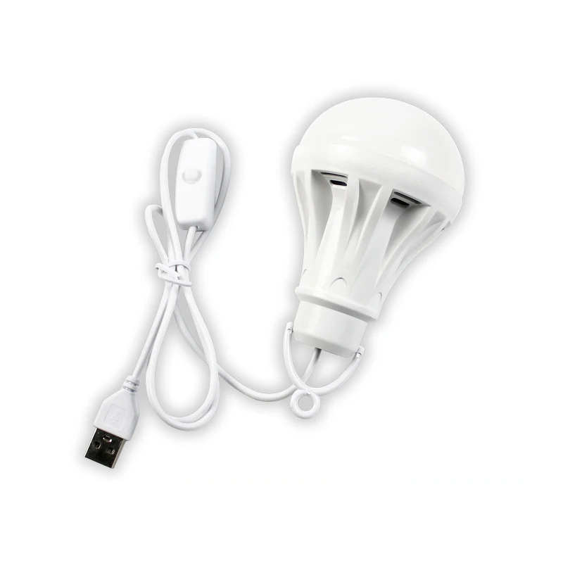 3/5W USB Lamp Bulb 5V Portable Camping Lantern for Outdoor Camping Tent Lighting LED USB Power Reading Book Light