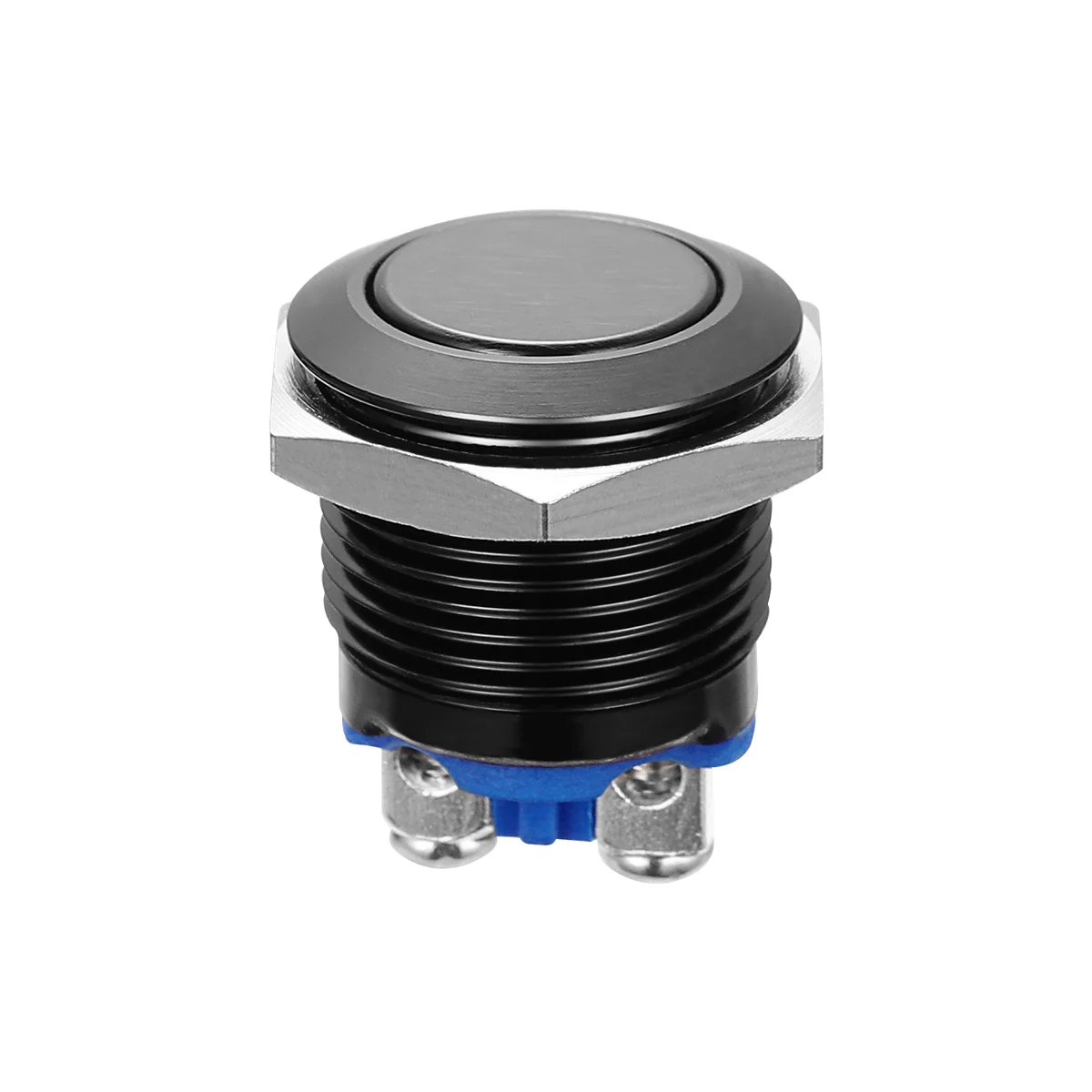 

Push Button Black Color Momentary 16MM Push Push Button for School Dorm Home Office ( Black )