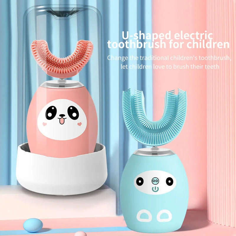 Music Children's  U-shaped Electric Toothbrush 360 Degrees Without Dead Cornersh 6187r 5kl1 0 conductive plastic potentiometer 360 degrees without limits