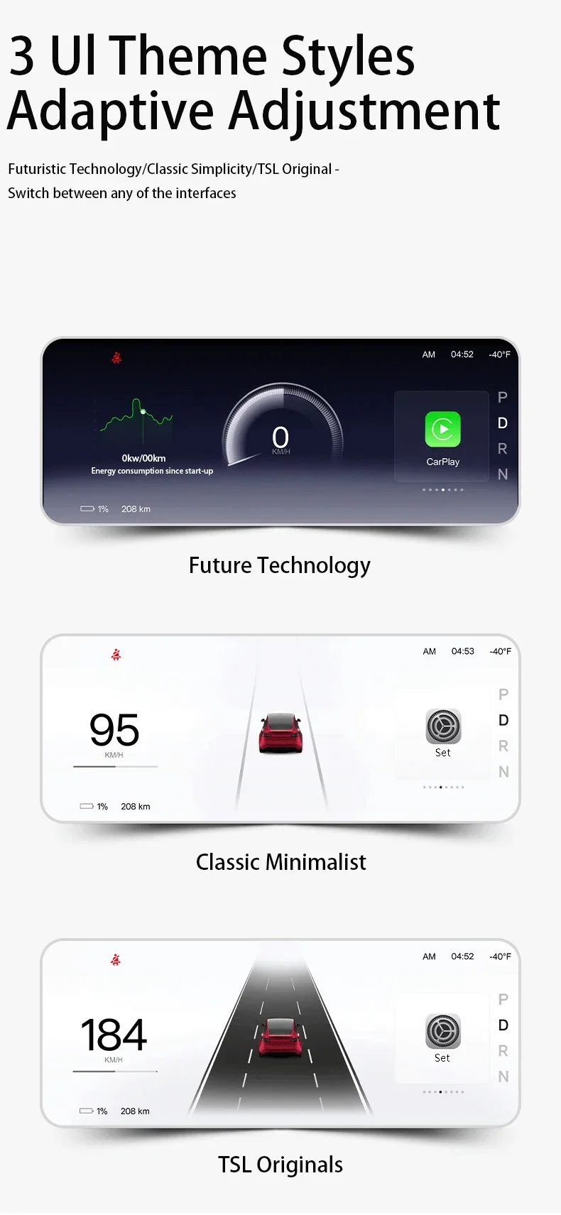 For Tesla Model 3 Highland&Y Juniper 8.9'' Smart Dahsboard Wireless Carplay Scre