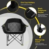 Oversized Padded Camping Chair Heavy Duty Quad Fold Arm Chair Portable for Outdoor - Support 450LBS 5